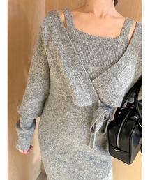 SNIDEL（スナイデル）の「カシュクールカーディガンセットキャミ