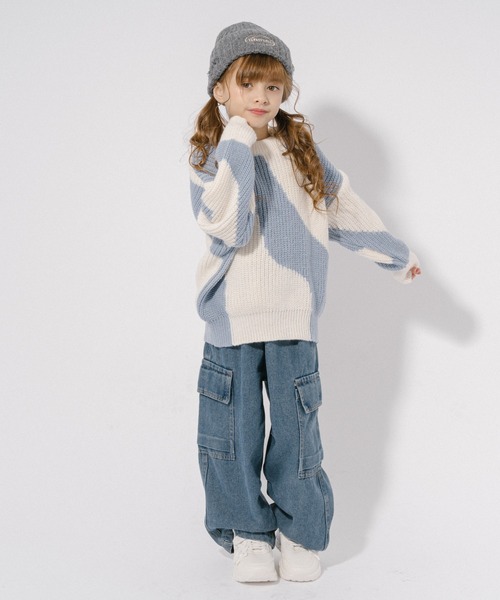 URBAN CHERRY（アーバンチェリー）の「デニムカーゴパンツ（デニムパンツ・キッズ・ブルー・110cm/120cm/130cm/140cm/150cm）」の9枚目の写真
