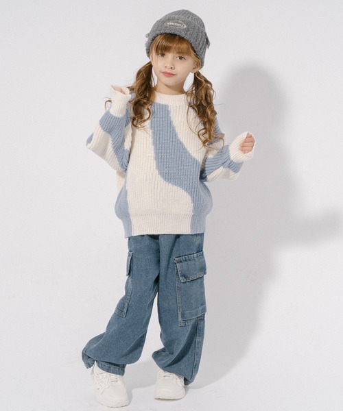 URBAN CHERRY（アーバンチェリー）の「デニムカーゴパンツ（デニムパンツ・キッズ・ブルー・110cm/120cm/130cm/140cm/150cm）」の10枚目の写真