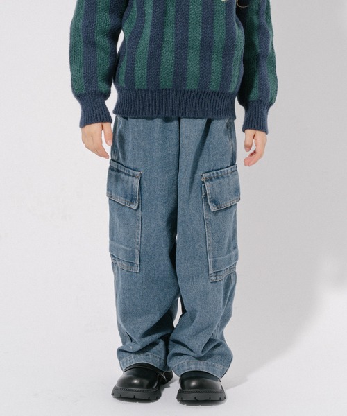 URBAN CHERRY（アーバンチェリー）の「デニムカーゴパンツ（デニムパンツ・キッズ・ブルー・110cm/120cm/130cm/140cm/150cm）」の6枚目の写真