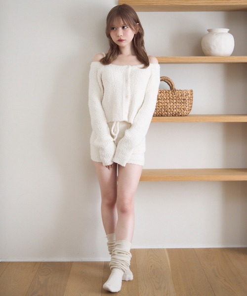 Aletta vita カーディガン プルオーバー 2way シアー リブ