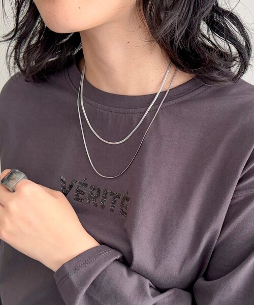 fredy emue（フレディエミュ）の「スネイクチェーンロングネックレス（ネックレス・レディース・ゴールド/シルバー・FREE）」の6枚目の写真