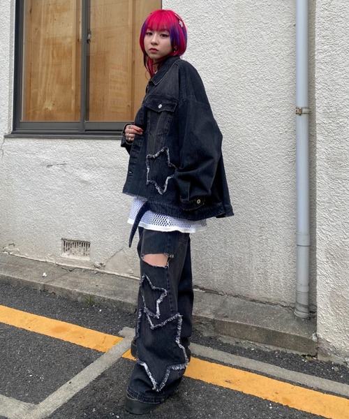 Candy Stripper（キャンディストリッパー）の「STAR PATCHED DENIM