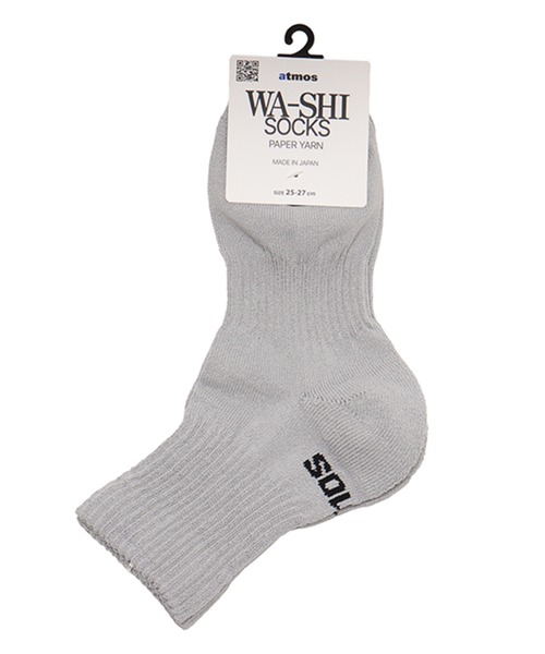 atmos（アトモス）の「atmos Paper Yarn Quarter Length Socks / アトモス ペーパー ヤーン クォーター レングス ソックス（ソックス/靴下・メンズ・ホワイト/ブラック/カーキ/グレー・25-27）」の5枚目の写真