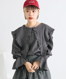 【2WAＹ】衿フリルブラウス