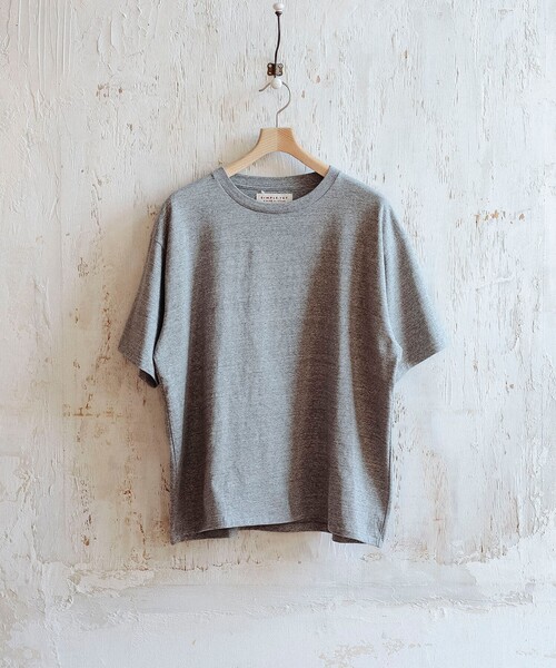 B:MING by BEAMS(ビーミングバイビームス)の「SIMPLE YET / オリジナルコットン ハーフスリーブ Tシャツ(Tシャツ/カットソー・メンズ・ホワイト系その他5/ライトグレー・L/M/S/XL)」の2枚目の写真