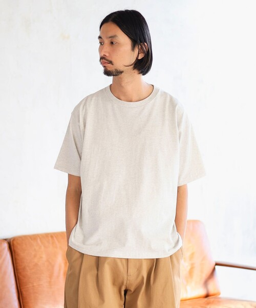 B:MING by BEAMS(ビーミングバイビームス)の「SIMPLE YET / オリジナルコットン ハーフスリーブ Tシャツ(Tシャツ/カットソー・メンズ・ホワイト系その他5/ライトグレー・L/M/S/XL)」の7枚目の写真