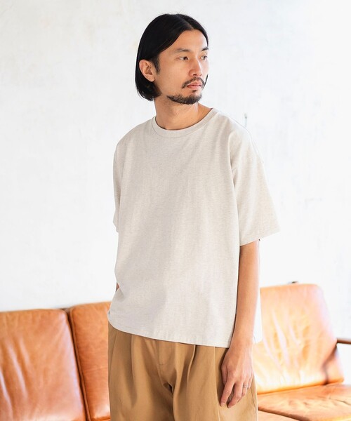 B:MING by BEAMS(ビーミングバイビームス)の「SIMPLE YET / オリジナルコットン ハーフスリーブ Tシャツ(Tシャツ/カットソー・メンズ・ホワイト系その他5/ライトグレー・L/M/S/XL)」の8枚目の写真