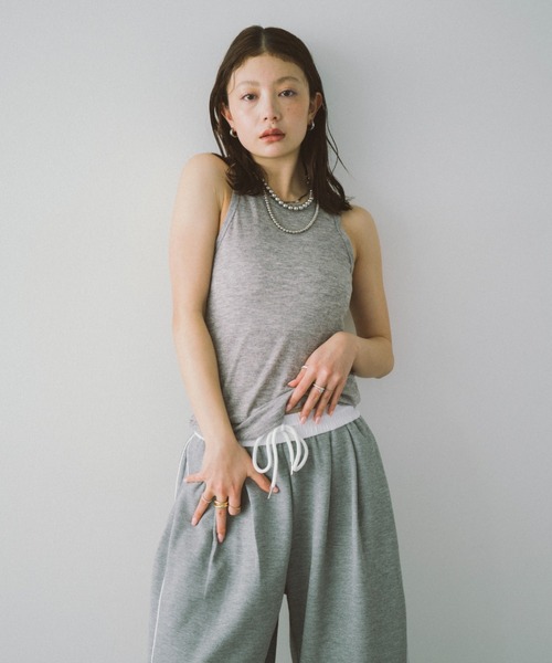 HANNE（アン）の「レイヤードシアーロンTEE（Tシャツ/カットソー・レディース・グレー/ホワイト・FREE）」の9枚目の写真