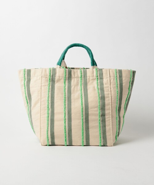 別注】＜beej＞ストライプ 刺繍 トートバッグ -2WAY-（トート