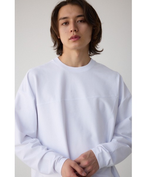 AZUL by moussy(アズールバイマウジー)の「ステッチワークデザイントップス(Tシャツ/カットソー・メンズ・ブルー/ブラック/ホワイト・MEDIUM/LARGE)」の4枚目の写真