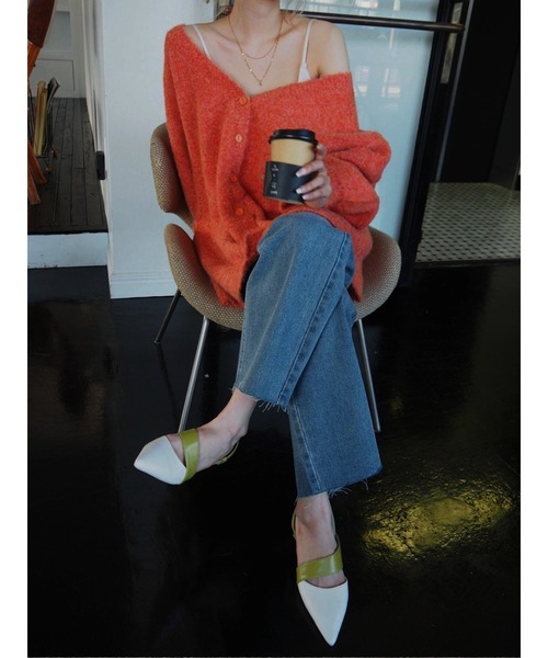 EVRIS（エヴリス）の「【ハイウエスト/セルフカット】シンプルワイドデニムパンツ（デニムパンツ・レディース・インディゴブルー/ブラック/ライトブルー・SMALL/MEDIUM）」の10枚目の写真