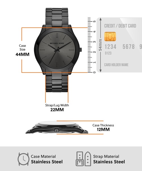 MICHAEL KORS(マイケルコース)の「マイケル・コース 腕時計 メンズ アナログ ステンレス MK8507(アナログ腕時計・レディース・ブラック・FREE)」の4枚目の写真