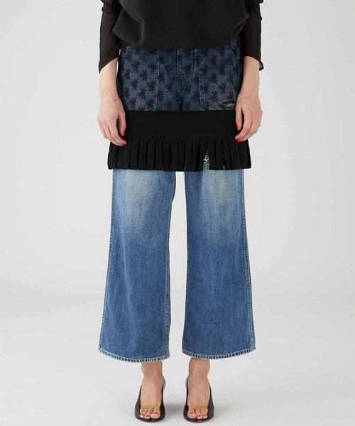 新品　crinkle crinkle crinkle レーススカート セール】【crinkle crinkle crinkle】lace sweat fringe skirt/レース