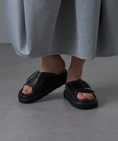 MOHI（モヒ）の「【MOHI】ベルト厚底サンダル SETA GU1-1902483G-SE（サンダル・レディース・ブラック・38/39/36/37）」の4枚目の写真