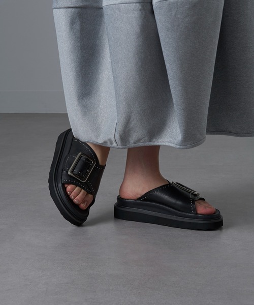 MOHI（モヒ）の「【MOHI】ベルト厚底サンダル SETA GU1-1902483G-SE（サンダル・レディース・ブラック・38/39/36/37）」の5枚目の写真