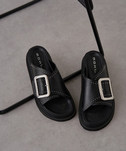 MOHI（モヒ）の「【MOHI】ベルト厚底サンダル SETA GU1-1902483G-SE（サンダル・レディース・ブラック・38/39/36/37）」の7枚目の写真
