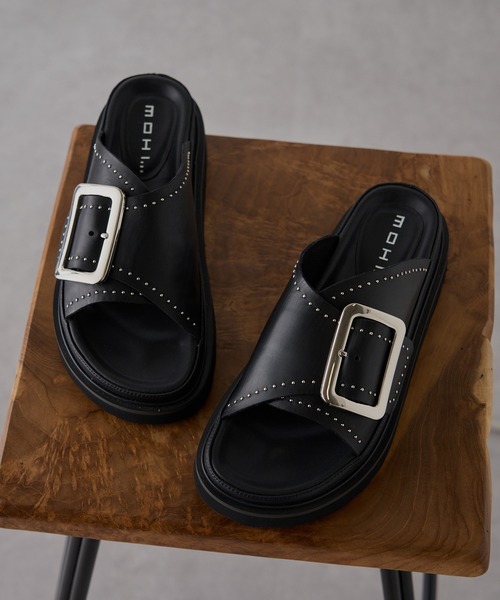 MOHI（モヒ）の「【MOHI】ベルト厚底サンダル SETA GU1-1902483G-SE（サンダル・レディース・ブラック・38/39/36/37）」の8枚目の写真