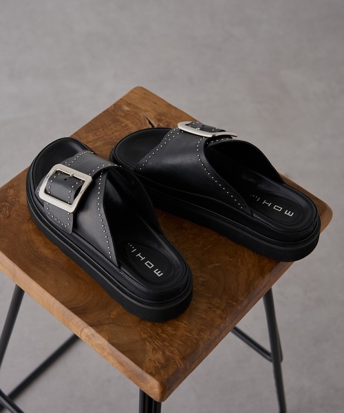 MOHI（モヒ）の「【MOHI】ベルト厚底サンダル SETA GU1-1902483G-SE（サンダル・レディース・ブラック・38/39/36/37）」の10枚目の写真