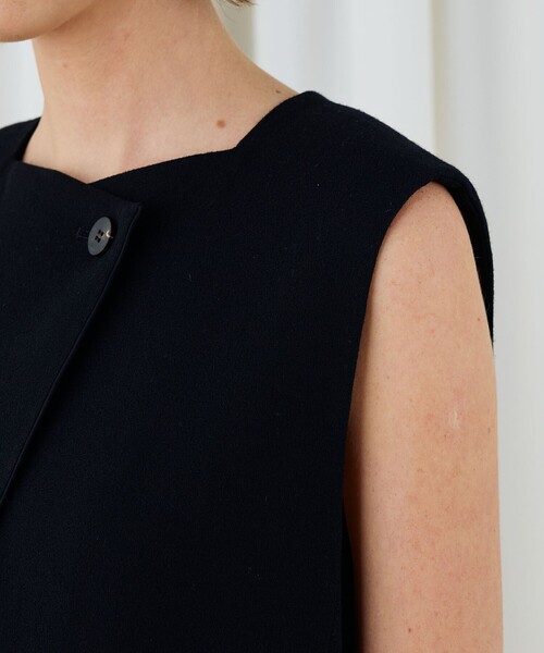 DES PRES(デ・プレ)の「ウールジョーゼット ノースリーブワンピース(ワンピース・レディース・ブラック/グレー・FREE)」の7枚目の写真