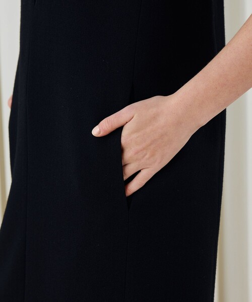 DES PRES(デ・プレ)の「ウールジョーゼット ノースリーブワンピース(ワンピース・レディース・ブラック/グレー・FREE)」の8枚目の写真