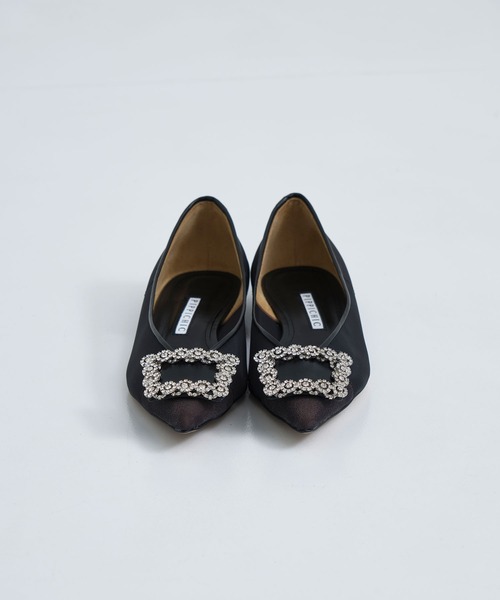 PIPPICHIC 37.5 ANNA V JEWERLYフラットシューズ　黒 trim_ofalv_item41a37572b2a811e