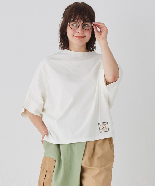 KRIFF MAYER Lady's Collection（クリフメイヤーレディースコレクション）の「【汗染み防止･撥水防汚･速乾･接触冷感】ウェットプロテクトモモンガT（Tシャツ/カットソー・レディース・カラフル/チャコール/その他5/ライトグリーン/オレンジ/オフホワイト/グレー/パープル・MEDIUM/LARGE）」の2枚目の写真