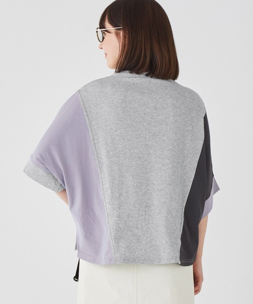 KRIFF MAYER Lady's Collection（クリフメイヤーレディースコレクション）の「【汗染み防止･撥水防汚･速乾･接触冷感】ウェットプロテクトモモンガT（Tシャツ/カットソー・レディース・カラフル/チャコール/その他5/ライトグリーン/オレンジ/オフホワイト/グレー/パープル・MEDIUM/LARGE）」の11枚目の写真