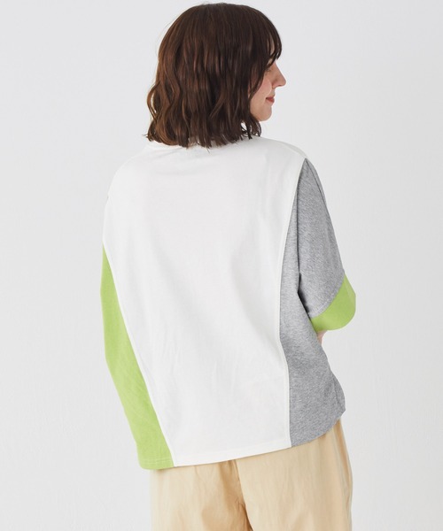 KRIFF MAYER Lady's Collection（クリフメイヤーレディースコレクション）の「【汗染み防止･撥水防汚･速乾･接触冷感】ウェットプロテクトモモンガT（Tシャツ/カットソー・レディース・カラフル/チャコール/その他5/ライトグリーン/オレンジ/オフホワイト/グレー/パープル・MEDIUM/LARGE）」の13枚目の写真