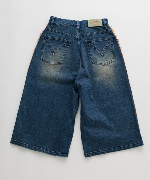 FREAK'S STORE(フリークスストア)の「NAUTICA JEANS CO./ノーティカジーンズ スタッズデニム 8分丈パンツ/クロップドデニム(デニムパンツ・レディース・カモフラージュ/サックスブルー・フリ-)」の7枚目の写真