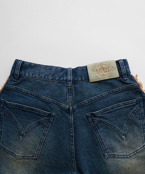 FREAK'S STORE(フリークスストア)の「NAUTICA JEANS CO./ノーティカジーンズ スタッズデニム 8分丈パンツ/クロップドデニム(デニムパンツ・レディース・カモフラージュ/サックスブルー・フリ-)」の9枚目の写真