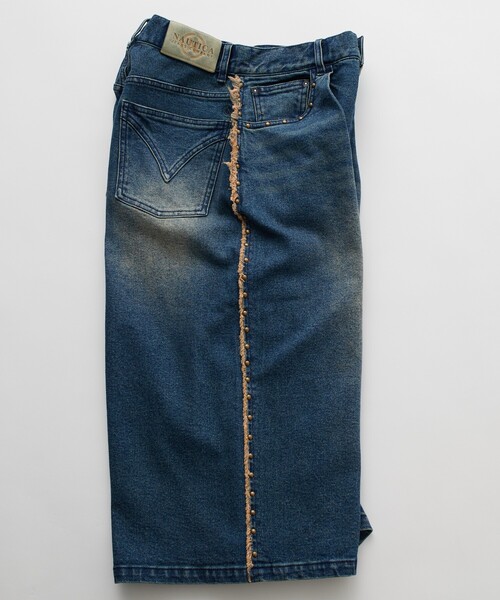 FREAK'S STORE(フリークスストア)の「NAUTICA JEANS CO./ノーティカジーンズ スタッズデニム 8分丈パンツ/クロップドデニム(デニムパンツ・レディース・カモフラージュ/サックスブルー・フリ-)」の14枚目の写真