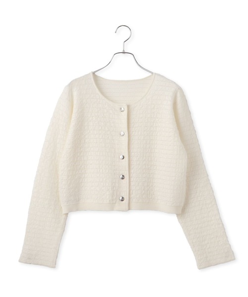 VIS（ビス）の「オーガンジーメタルボタンニットカーディガン（カーディガン/ボレロ・レディース・ホワイト/グレー/キナリ・FREE）」の14枚目の写真