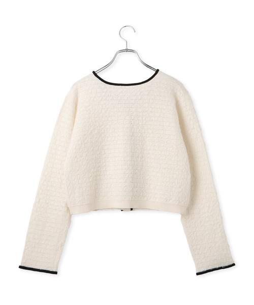 VIS（ビス）の「オーガンジーメタルボタンニットカーディガン（カーディガン/ボレロ・レディース・ホワイト/グレー/キナリ・FREE）」の17枚目の写真