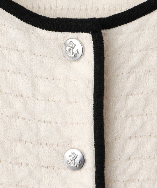VIS（ビス）の「オーガンジーメタルボタンニットカーディガン（カーディガン/ボレロ・レディース・ホワイト/グレー/キナリ・FREE）」の20枚目の写真