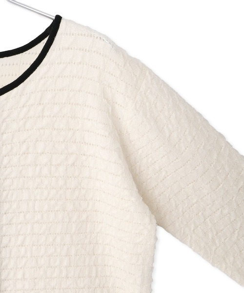 VIS（ビス）の「オーガンジーメタルボタンニットカーディガン（カーディガン/ボレロ・レディース・ホワイト/グレー/キナリ・FREE）」の22枚目の写真