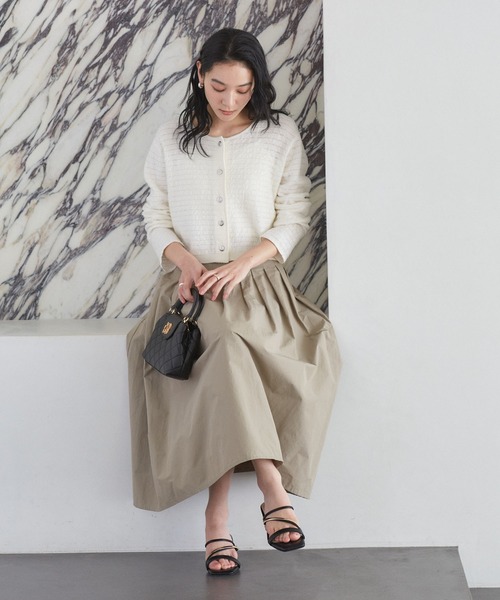 VIS（ビス）の「オーガンジーメタルボタンニットカーディガン（カーディガン/ボレロ・レディース・ホワイト/グレー/キナリ・FREE）」の8枚目の写真