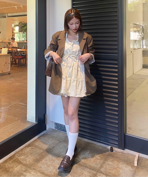 Mejoul（メジュール）の「シフォンフリル フレアミニワンピース（ワンピース・レディース・ホワイト・L/M）」の15枚目の写真