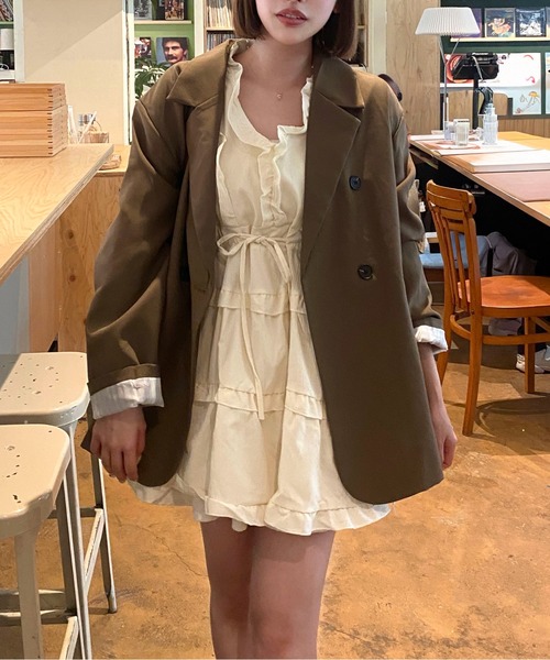 Mejoul（メジュール）の「シフォンフリル フレアミニワンピース（ワンピース・レディース・ホワイト・L/M）」の18枚目の写真