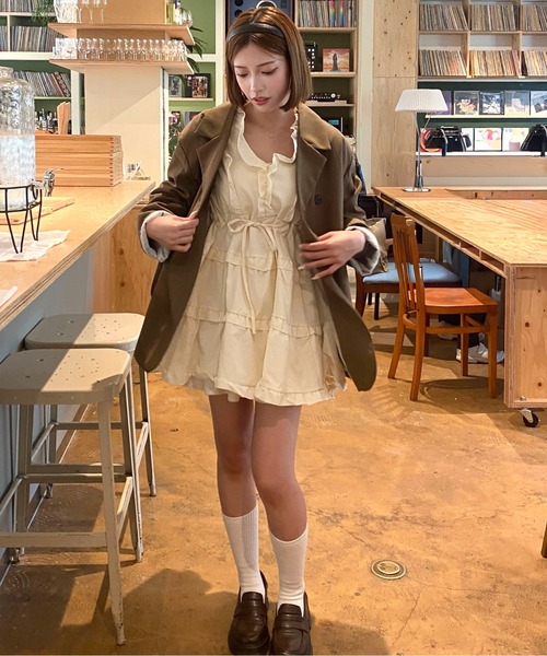 Mejoul（メジュール）の「シフォンフリル フレアミニワンピース（ワンピース・レディース・ホワイト・L/M）」の19枚目の写真