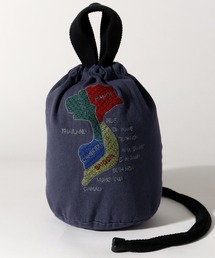【HOUSTON/ヒューストン】EMB PIGMENT EFFECT BAG(TIGER) (MAP) /刺繍ピグメントエフェクトバッグ(虎) (マップ)