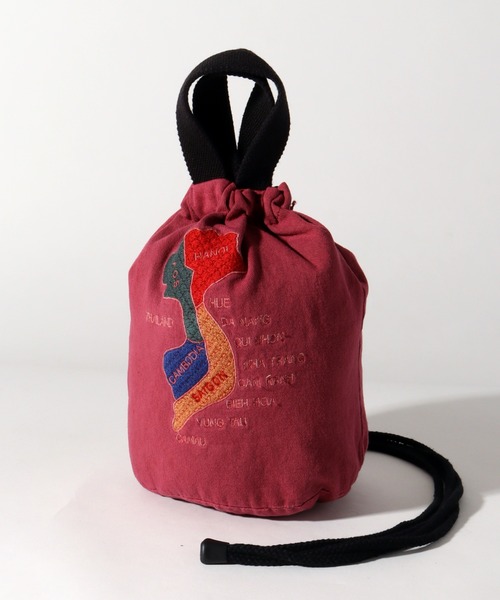 HOUSTON（ヒューストン）の「【HOUSTON/ヒューストン】EMB PIGMENT EFFECT BAG(TIGER) (MAP) /刺繍ピグメントエフェクトバッグ(虎) (マップ)（ショルダーバッグ・メンズ・レッド系/ネイビー系1/ブラック系1/ネイビー系/ブラック系/レッド系1・FREE）」の15枚目の写真