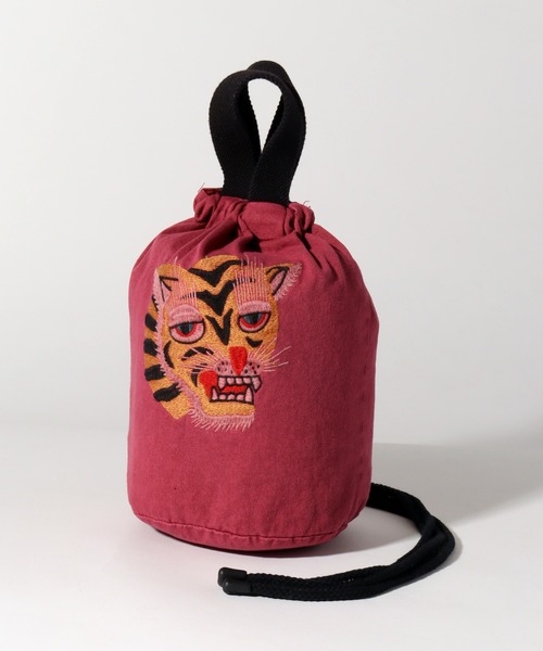 HOUSTON（ヒューストン）の「【HOUSTON/ヒューストン】EMB PIGMENT EFFECT BAG(TIGER) (MAP) /刺繍ピグメントエフェクトバッグ(虎) (マップ)（ショルダーバッグ・メンズ・レッド系/ネイビー系1/ブラック系1/ネイビー系/ブラック系/レッド系1・FREE）」の17枚目の写真