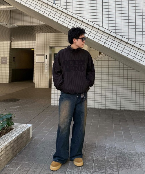 sedacle girl(セダクルガール)の「アップリケストライプブルゾン(ブルゾン・メンズ・ブラック/グレー・SMALL/MEDIUM/LARGE)」の14枚目の写真