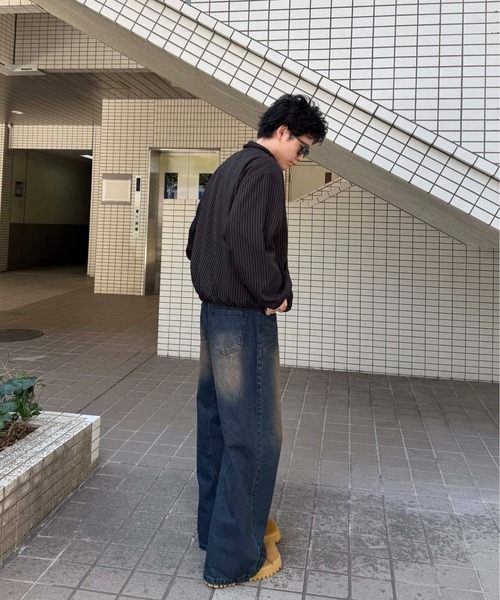 sedacle girl(セダクルガール)の「アップリケストライプブルゾン(ブルゾン・メンズ・ブラック/グレー・SMALL/MEDIUM/LARGE)」の15枚目の写真