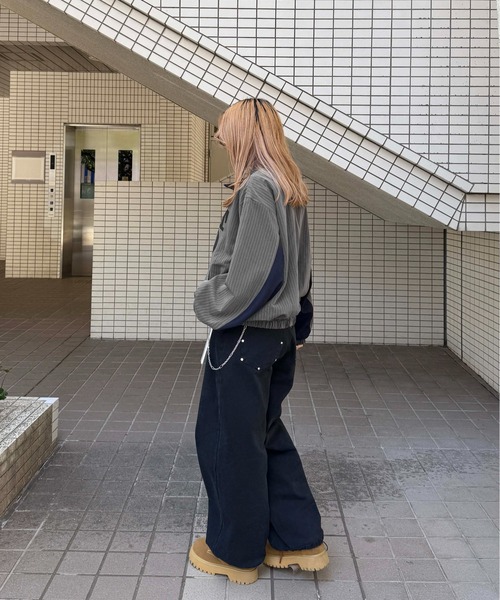 アップリケストライプブルゾン（ブルゾン）｜sedacle girl