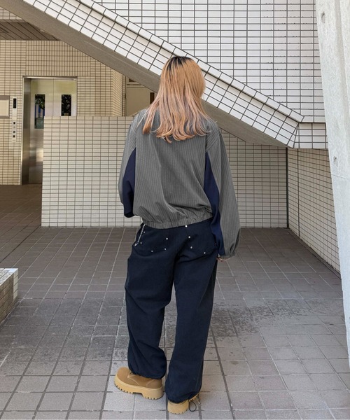 アップリケストライプブルゾン（ブルゾン）｜sedacle girl