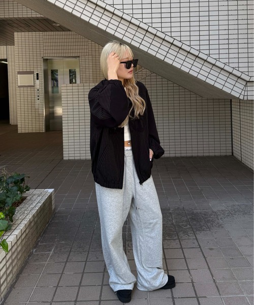 sedacle girl(セダクルガール)の「アップリケストライプブルゾン(ブルゾン・メンズ・ブラック/グレー・SMALL/MEDIUM/LARGE)」の10枚目の写真