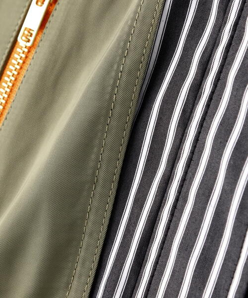 Risley(リズレー)の「Risley/リズレー/ヨークファスナーシャツワンピース(ワンピース・レディース・ブラック/ホワイト・F)」の9枚目の写真