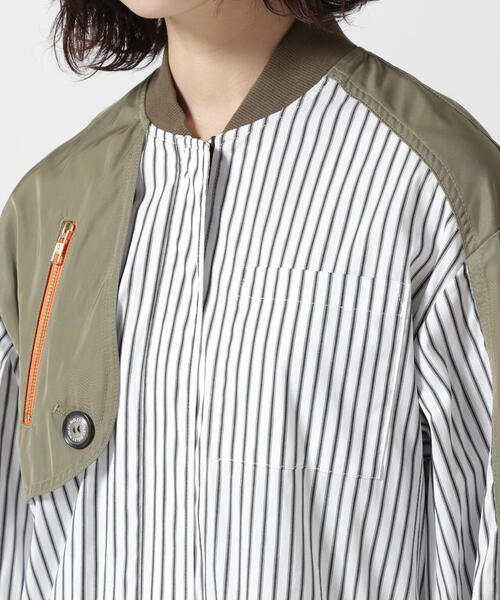 Risley(リズレー)の「Risley/リズレー/ヨークファスナーシャツワンピース(ワンピース・レディース・ブラック/ホワイト・F)」の16枚目の写真